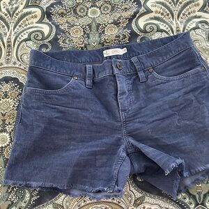 Blue corduroy. 4” inseam